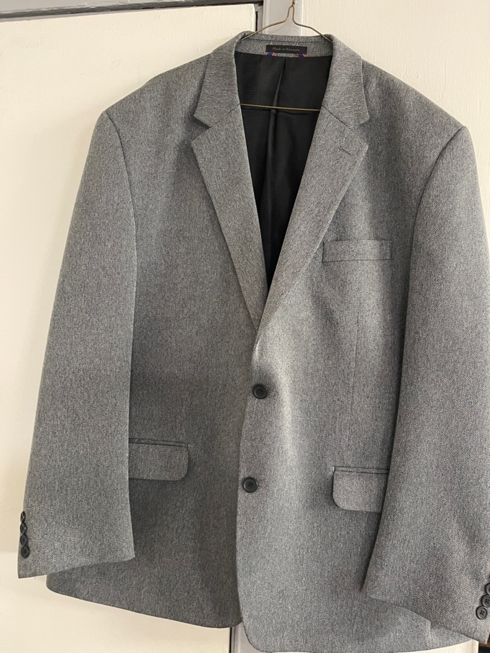 IZOD… Gray polyester  Blazer - Classic Two-Button Suit Jacket